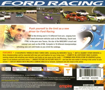 Ford Racing (US) box cover back